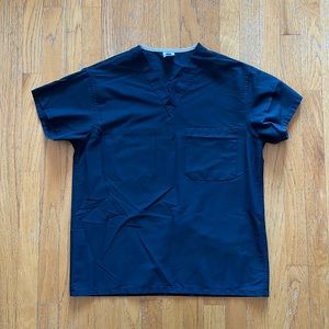 Medline, ComfortEase Reversible V-Neck Scrub Top, Unisex, Small, Black